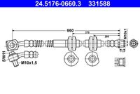 ATE 331588 - Tubo flexible de frenos