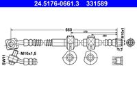 ATE 331589 - Tubo flexible de frenos