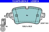 ATE 13.0470-2614.2 - Juego de pastillas de freno