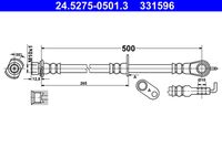 ATE 331596 - Tubo flexible de frenos