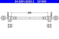 ATE 331593 - Tubo flexible de frenos