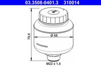 ATE 03.3508-0401.3 - Depósito compensación, líquido de frenos