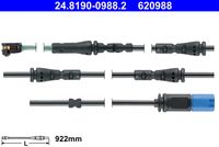 ATE 620988 - Lado de montaje: Eje delantero<br>Número de piezas necesarias: 1<br>Tipo de freno: Discos<br>Longitud [mm]: 916<br>