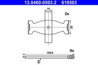 ATE 610503 - Kit de accesorios, pastillas de frenos