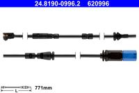 ATE 620996 - Lado de montaje: Eje trasero<br>Número de piezas necesarias: 1<br>Tipo de freno: Discos<br>Longitud [mm]: 740<br>Nº art. de accesorio recomendado: 51-00-0112<br>Nº art. de accesorio recomendado: 51-00-0113<br>