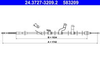 ATE 583209 - Cable de accionamiento, freno de estacionamiento