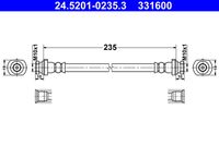 ATE 331600 - Tubo flexible de frenos