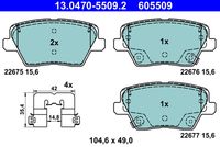 ATE LD5509 - Juego de pastillas de freno - ATE Ceramic