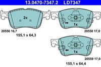 ATE LD7347 - Juego de pastillas de freno - ATE Ceramic