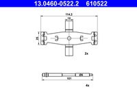 ATE 610522 - Kit de accesorios, pastillas de frenos