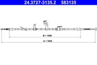 ATE 583135 - Cable de accionamiento, freno de estacionamiento