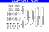 ATE 669352 - Juego de accesorios, zapatas de freno