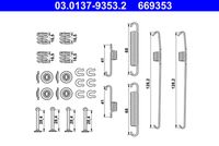 ATE 669353 - Juego de accesorios, zapatas de freno