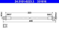 ATE 331616 - Tubo flexible de frenos