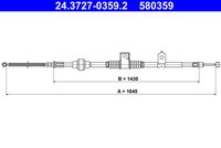 ATE 580359 - Cable de accionamiento, freno de estacionamiento