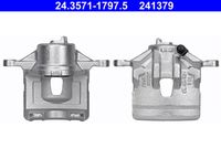 ATE 241379 - Lado de montaje: Eje trasero, derecha<br>Tipo de pinza de freno: Montura de puño<br>Tipo de pinza de freno: Pinza con freno estacionamiento integrado<br>Diámetro del pistón [mm]: 34<br>Artículo complementario/Información complementaria: sin soporte<br>Sistema de frenos: Mobis<br>Referencia artículo par: 24.3344-1735.5<br>