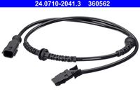 ATE 360562 - Lado de montaje: Eje trasero<br>Longitud total [mm]: 900<br>Longitud [mm]: 26<br>Tipo de sensor: Sensor activo<br>Color de conector: negro<br>Longitud de cable [mm]: 820<br>Referencia artículo par: 31256<br>Peso [kg]: 0,08<br>