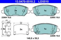 ATE LD5510 - Juego de pastillas de freno - ATE Ceramic