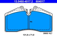 ATE 604017 - Número de WVA: 20953<br>Lado de montaje: Eje delantero<br>