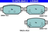 ATE 13.0470-2645.2 - Juego de pastillas de freno