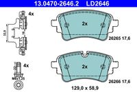 ATE 13.0470-2646.2 - Juego de pastillas de freno