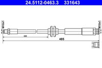 ATE 331643 - Tubo flexible de frenos