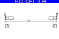 ATE 331667 - Tubo flexible de frenos