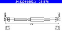 ATE 331678 - Tubo flexible de frenos