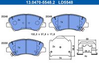 ANDEL 182035 - Juego de pastillas de freno