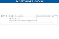 ATE 580487 - Cable de accionamiento, freno de estacionamiento