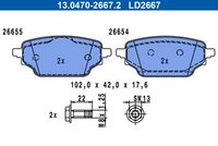 ANDEL 182474 - Juego de pastillas de freno