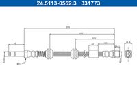 A.B.S. SL6263 - Lado de montaje: Eje trasero<br>Lado de montaje: exterior<br>Longitud [mm]: 238<br>Rosca 1: OUT M10x1.0<br>Rosca 2: INN M10x1.0<br>Peso [kg]: 0,08<br>