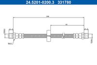 ATE 331309 - Número de piezas necesarias: 2<br>Lado de montaje: en la pinza del freno<br>Lado de montaje: Eje trasero<br>Longitud [mm]: 161<br>Rosca exterior [mm]: M10x1<br>Rosca interior [mm]: M10x1<br>Ancho de llave 1 [mm]: 14<br>