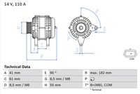 BOSCH 0986080710 - Alternador