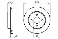 BOSCH 0986479238 - Disco de freno