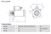 BOSCH 0986022990 - Motor de arranque