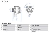 BOSCH 0986040210 - Alternador