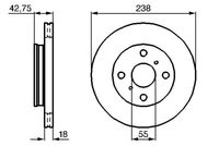 BOSCH 0986478438 - Disco de freno