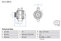 BOSCH 0986045420 - Alternador