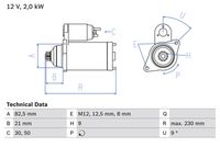 BOSCH 0986018940 - Motor de arranque