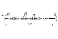 BOSCH 1987482354 - Cable de accionamiento, freno de estacionamiento