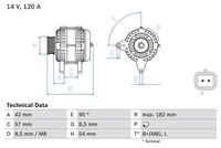 BOSCH 0986049810 - Alternador