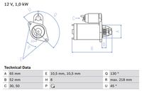 BOSCH 0986024700 - Motor de arranque