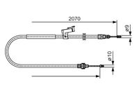 BOSCH 1987482133 - Cable de accionamiento, freno de estacionamiento