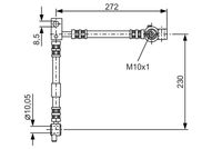 BOSCH 1987476361 - Tubo flexible de frenos