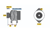 BOSCH 0 124 225 050 - Alternador