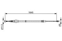 BOSCH 1987482451 - Cable de accionamiento, freno de estacionamiento