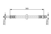 BOSCH 1987476851 - año construcción hasta: 02/2006<br>Número de piezas necesarias: 2<br>Lado de montaje: Eje delantero<br>Longitud [mm]: 370<br>Rosca exterior [mm]: M10x1<br>Rosca interior [mm]: M10x1<br>Ancho de llave 1 [mm]: 14<br>Ancho de llave 2 [mm]: 14<br>