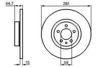 BOSCH 0986478668 - Disco de freno