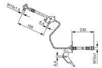 BOSCH 1987476200 - Tubo flexible de frenos